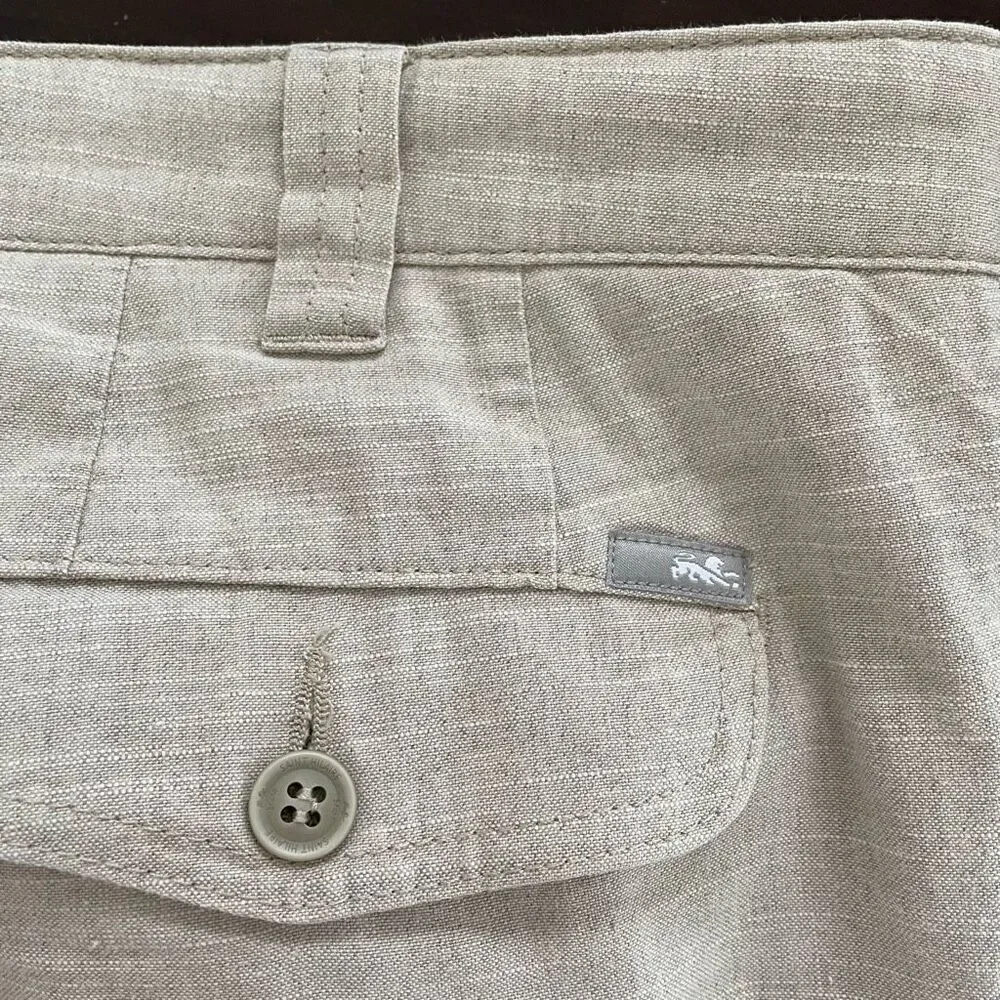 Saint Hilaire Cotton Linen Trousers Pants Pleat Flax 48R